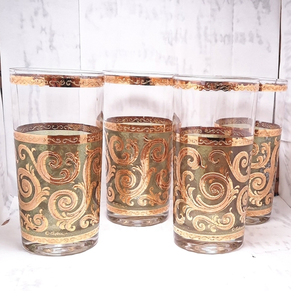 Other - ~{Culver}~ Vintage MCM painted boho glassware.